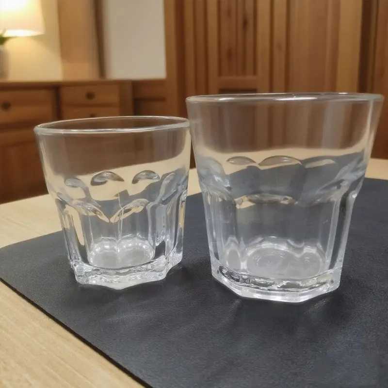 Thickened Glass Cups Beer Mugs Mouthwash Cups Glass Octagonal Cups Transparent Glass Cups Household Glass Tea Cups Whiskey Glass Y251125