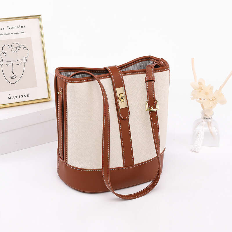 Hong Kong Commuter Bucket For Women New Trendy Small Large Capacity Single Shoulder Bag Versatile Crossbody Bag