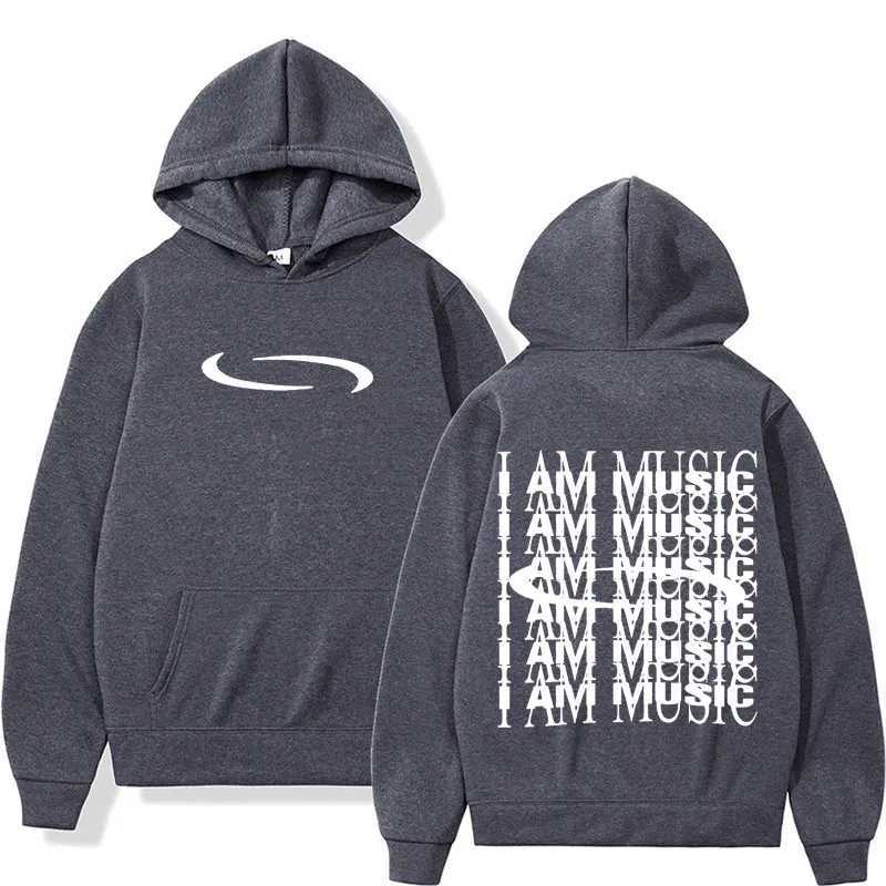 I am MUsic Hoodie Opium Ken Carson Narcissist Tour Rap Sweater Mens Casual Loose super Big Hoodie M250425