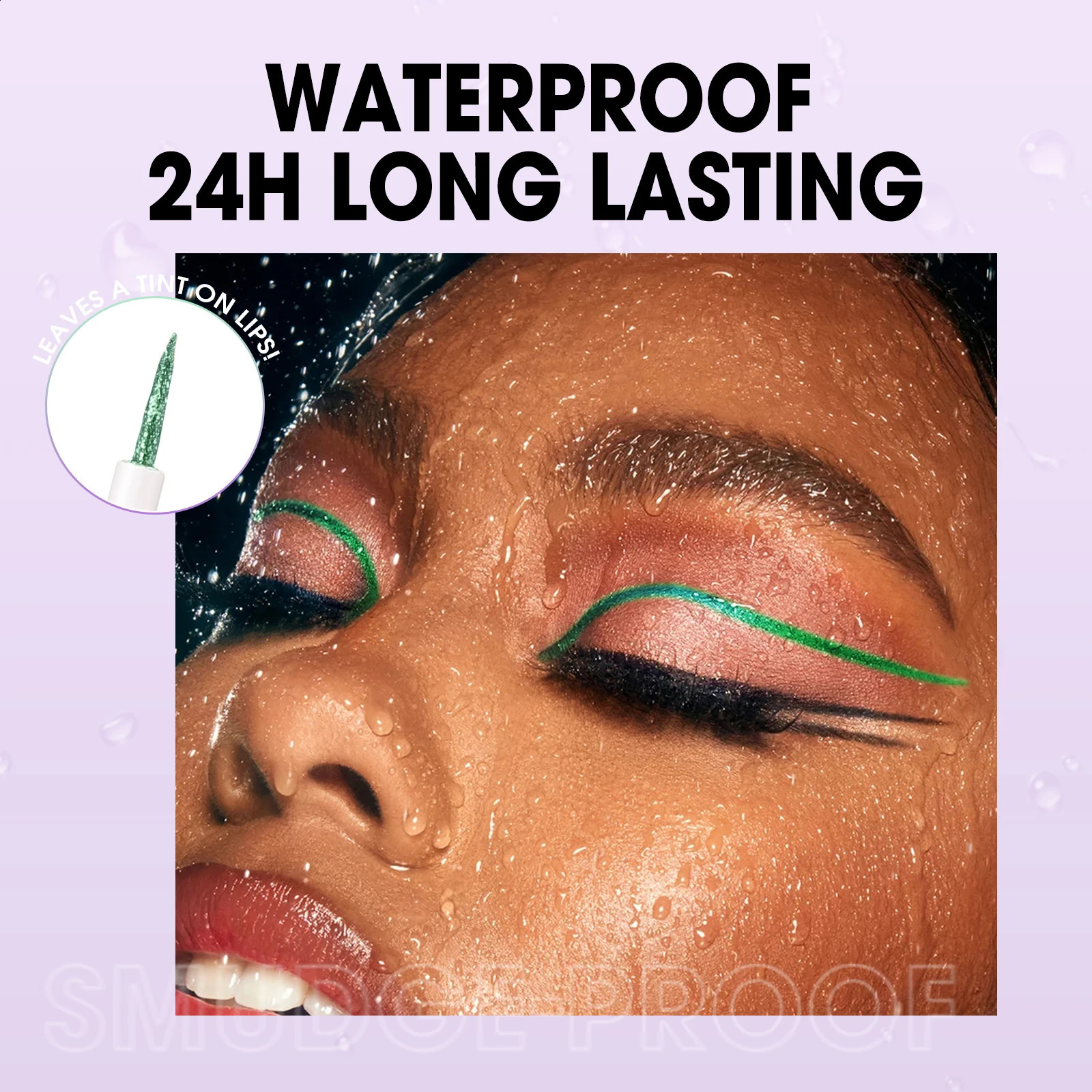 Dim light color changing waterproof eyeliner pen metal texture durable 10 mixed colors high 250418