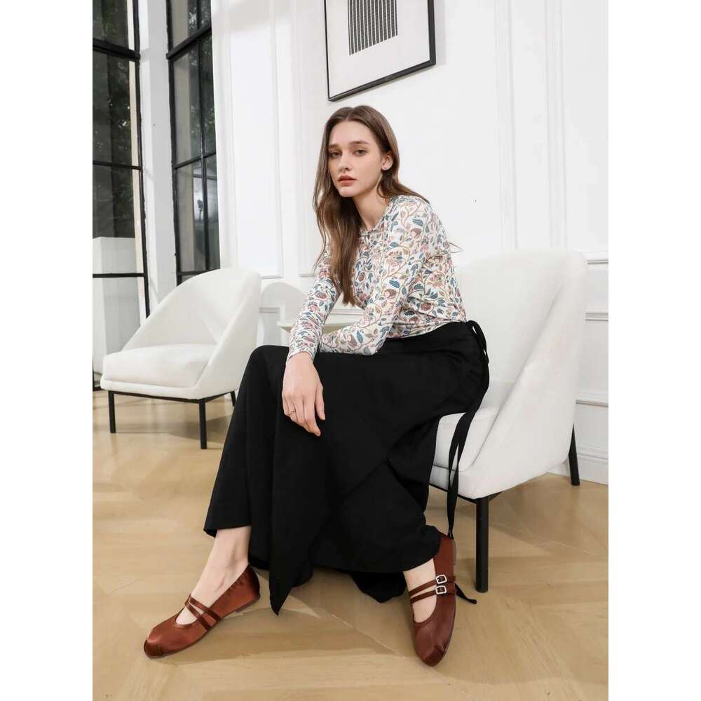 AS 2025 Spring Summer Woman One Pieces Wrap Skirts Adjustable Waist 2Cm Skirt High Quality Linen Lady Wear