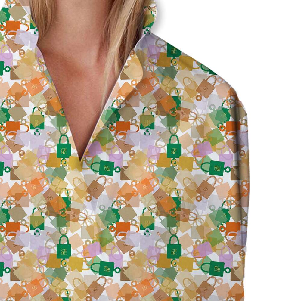 CHCH Fashion Ladies Shirt Style Woman Printing Blouse Spring Summer Casual Half Sleeve Tops