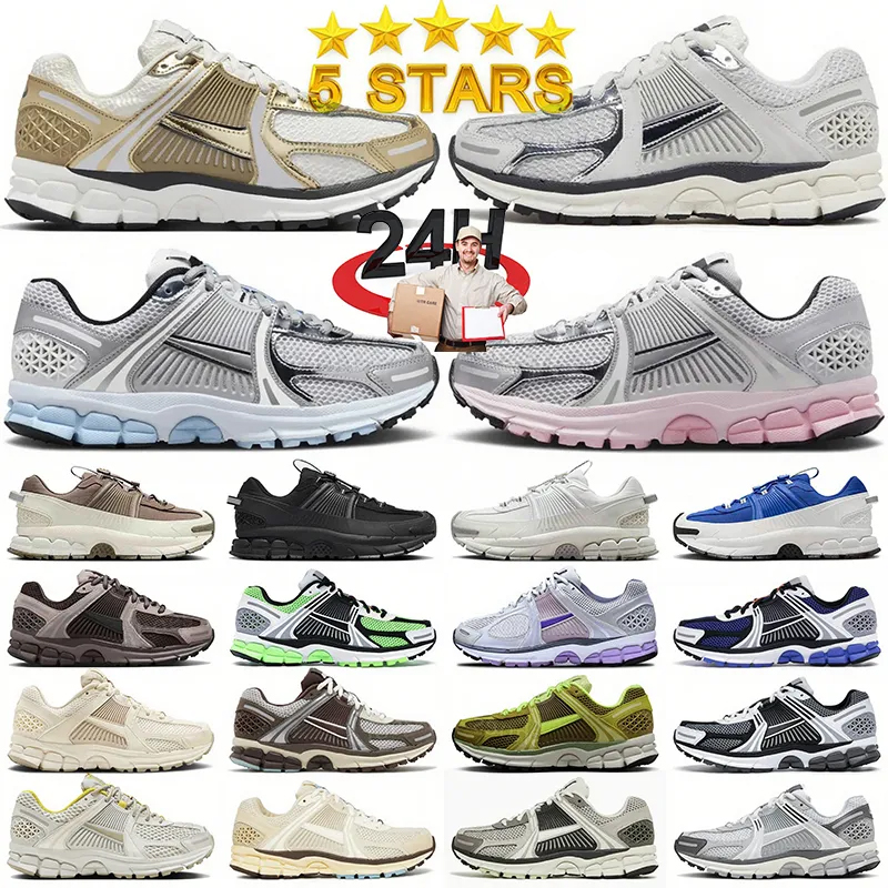 vomero 5 running shoes vomeros designer casual shoes metallic silver gold pink foam chrome toe summit white triple black mens trainers outdoor sports sneakers eur45