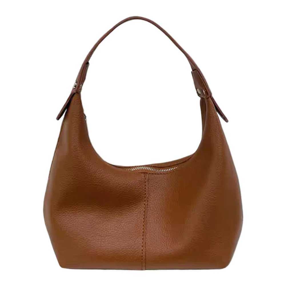 Womens Simple Shoulder Bag PU Leather Soft Stray Bag Solid Color Leisure Handbag Womens Outdoor Daily Bag W250425