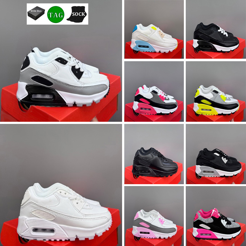 2025 Kids 90 Designer Brand Kids Shoes Baby Toddler Classic Children Boy and Gril luxury Sport Sneakers Outdoor Sports 25-35