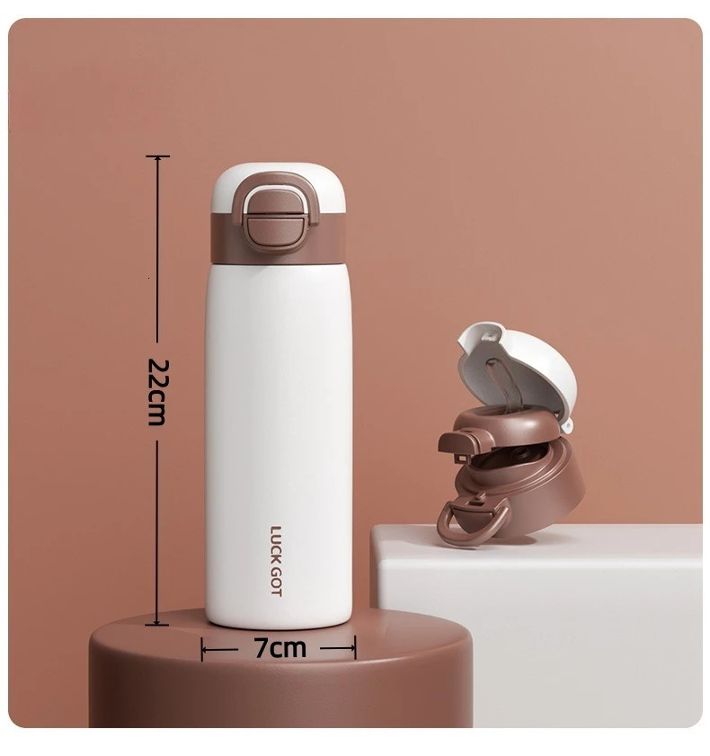 500ml Stainless Steel 316 Vacuum Flask Thermos Bottle with Straw Portable Water Bottles Keeps Cold and Heat Thermal Mug Gifts 251114 W260226