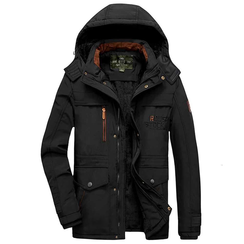 Winter Casual Vintage Warm Workwear Jacket Mens Fleece-Lined Military Parka Coat Thicken Detachable Hooded Parkas Men Overcoat X251125 - view 5