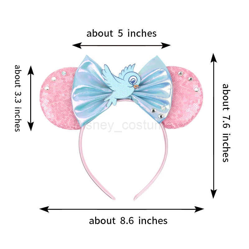 Disney 2024 Latest Mickey Mouse Ear Headbands for Children Adults Festival Parties Glitter Bow Hair for Women Baby Girls Party Hair Accessories Gifts 