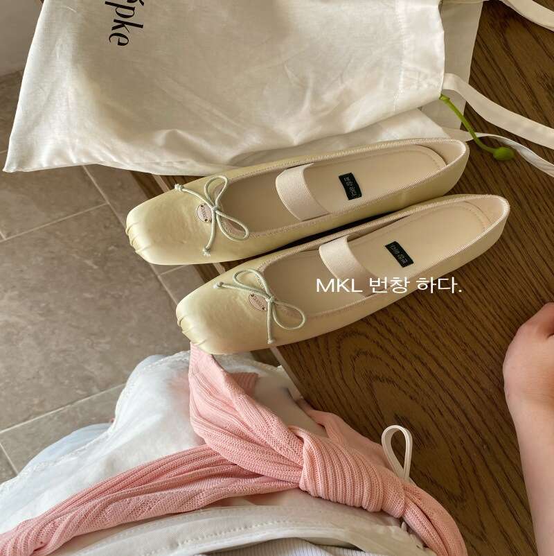 2025 New Spring French Ballet Gentle Evening Flat Pink Satin Mary Jane Single Women's Shoes
