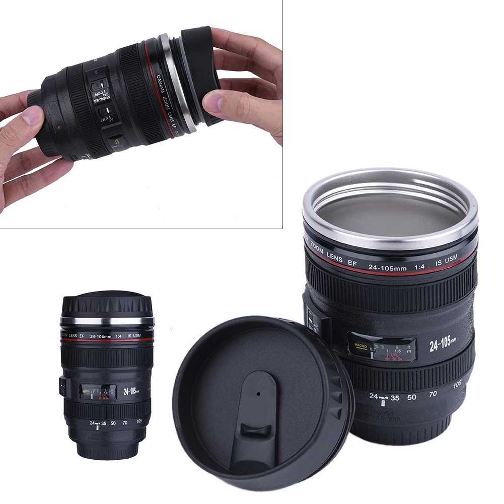 Insulated Flask 6Types Camera Lens Shaped Insulation Cup Stainless Steel Insulated Travelling Flask Travelling Flask Y251125