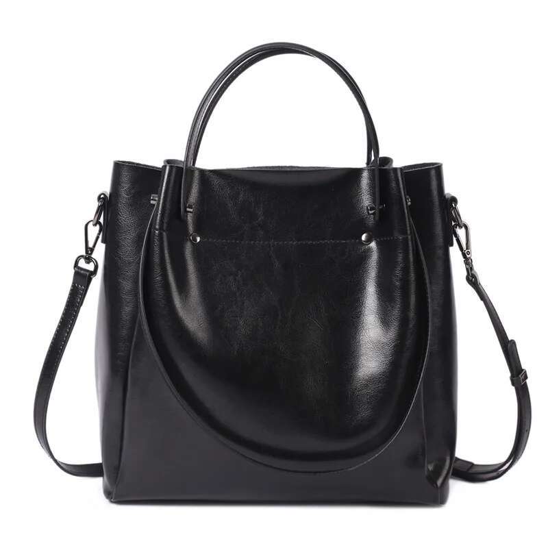 2025 Cowhide Genuine Leather Women's Shoulder Large Capacity Fashion Crossbody Handbag Bag Commuter Shopping Tote Bag