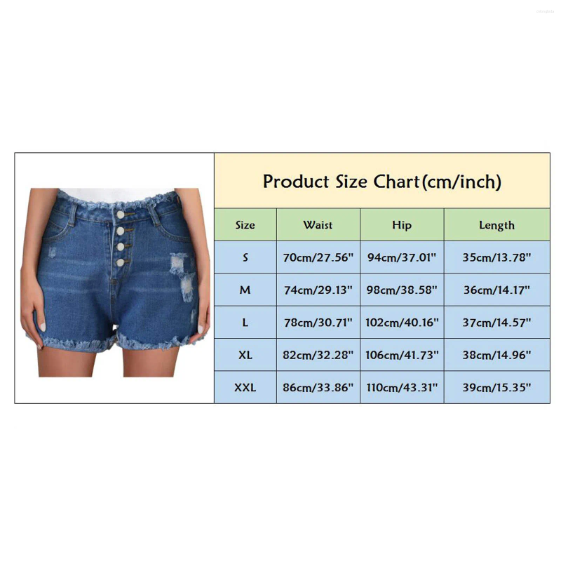 CNLONGBIDA Women's Shorts Women Summer Jeans Retro Casual Hole Ladies Denim Black Blue Streetwear Street Folding Edge 2025