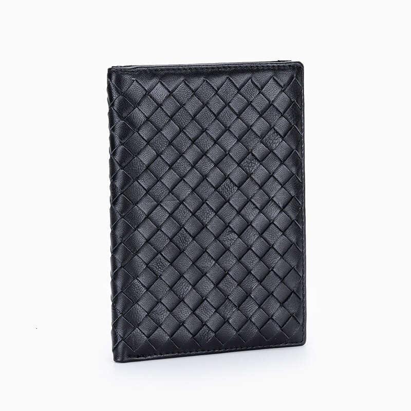 Sheepskin Handwoven Holder Unisex Genuine Leather Wallet Foreign Trade European and American New Style Multifunctional Passport Clip Bag