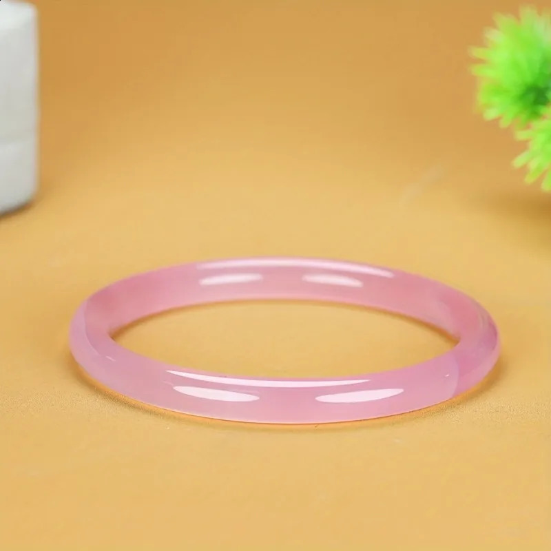 High Ice Transparent Pink Bracelet Simple and Versatile Womens Jewelry 250424