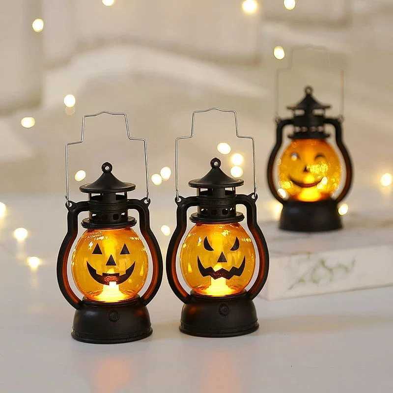 Pumpkin LED lantern flashlight retro kerosene lamp used for role-playing haunted house camping garden patio door home deM251125