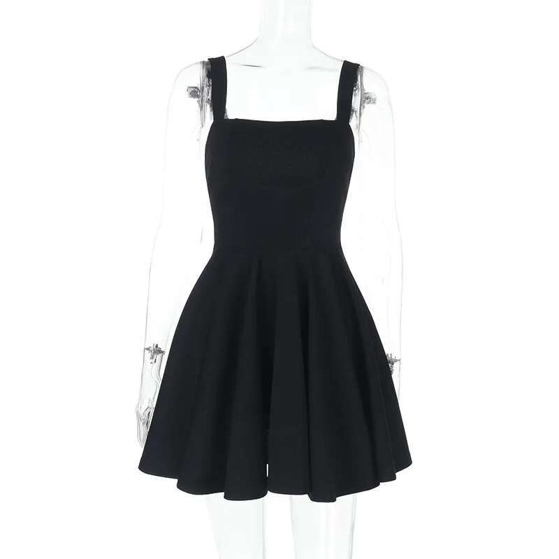 Dongdumaoyi Townlike Waist Wrap A Line Dress Women Spaghetti Strap Mini Spring Summer Nightclub Sexy Party Dresses