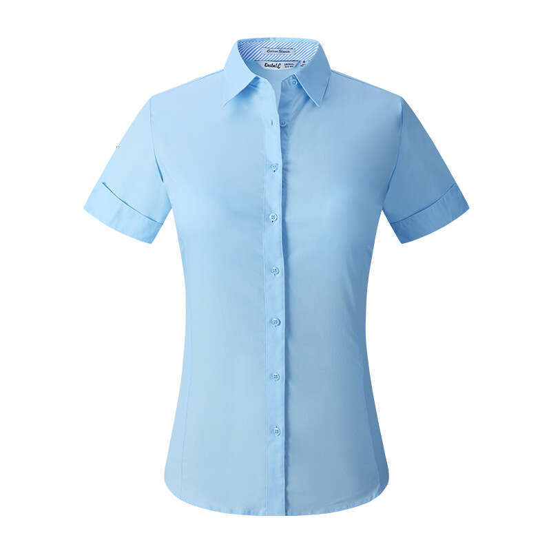 Ladie' formal dre collar hort leeved ummer cardigan early pring hirt buine regular profeional wear 2025 temperament veratile new trend clothing