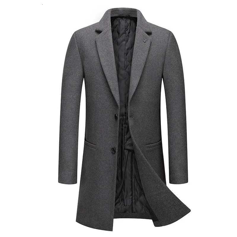 Men Business Casual Cashmere Trench Coats New Winter Woolen Blends Man Thicker Warm Overcoats High Quality Male Long Jackets 4XLT251125