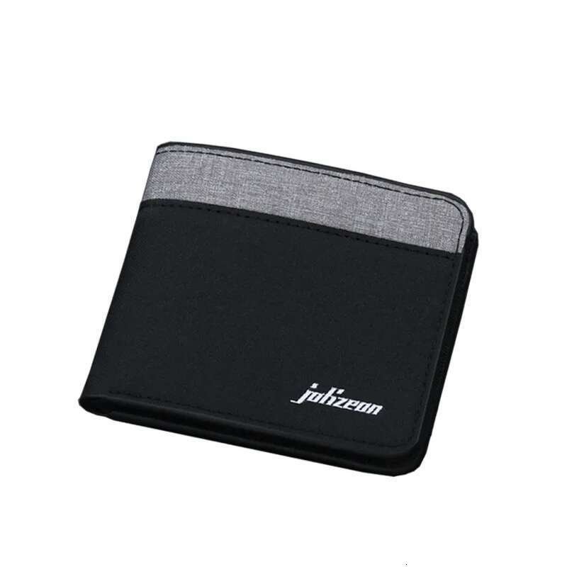 Canvas Men Black/Blue/Gray Wallet Male Money Id/Photo/Bank Holder Short Purse Credit Card Case Bag
