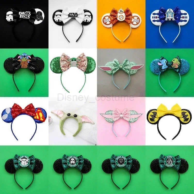 Disney Pixar Inside Out Ears Headband Girl Cartoon Joey Hair Accessories Female Disney Feeling Sad ANXIETY Bow Hair Childrens Role Playing X250425