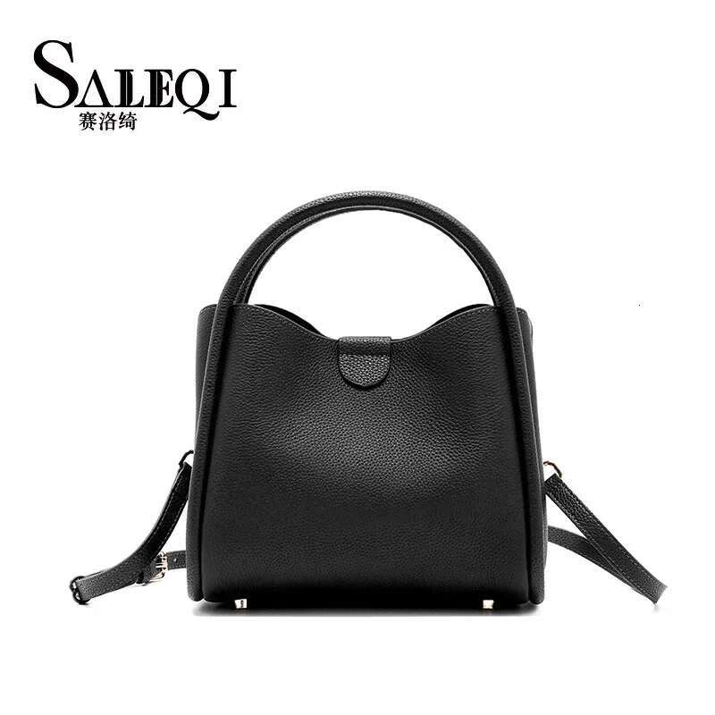 Genuine Leather Bucket Bag Designer High Quality Cowhide Female Shoulder Crossbody Bags Tote Vegetable Basket Handbag New