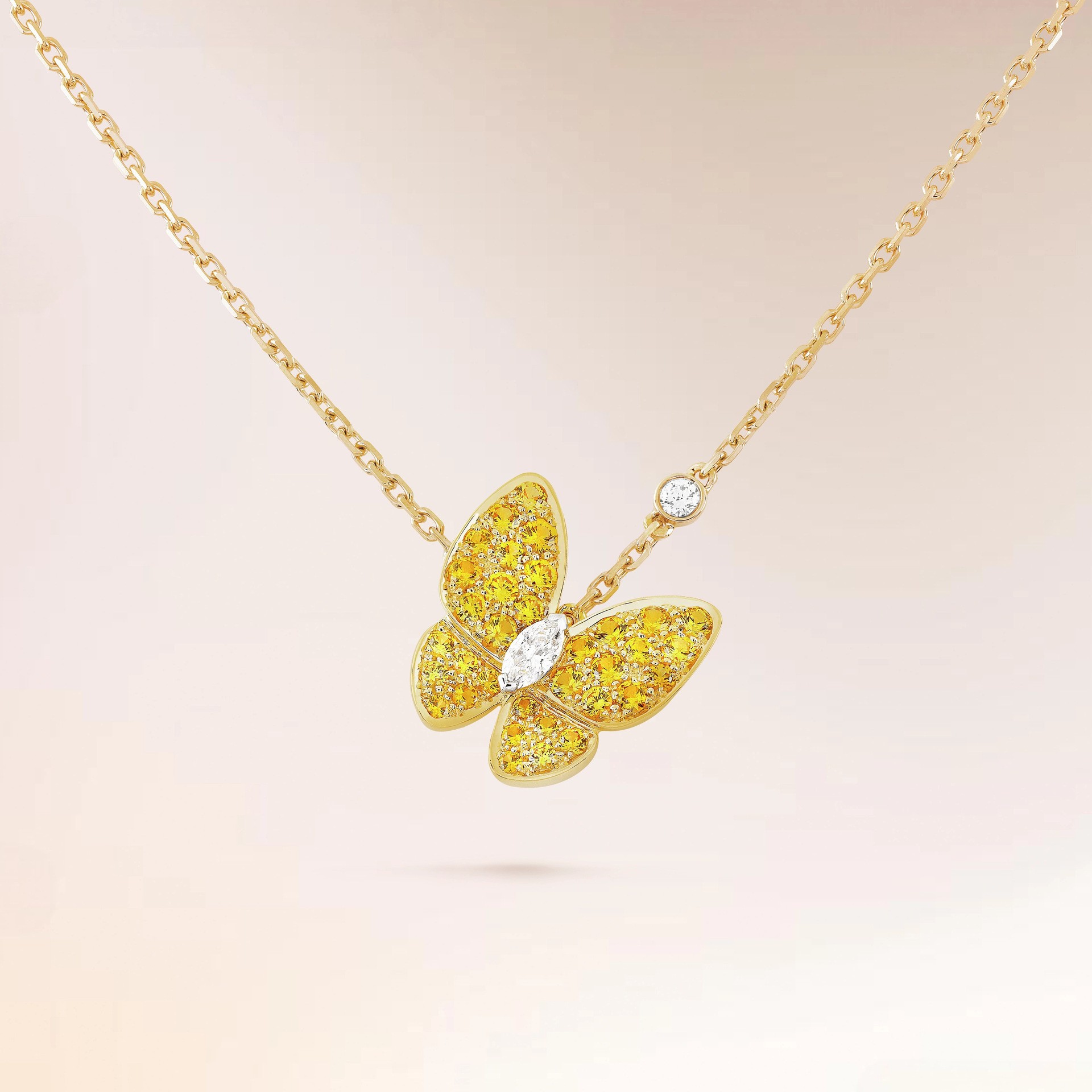 French fashion gold sier Crystal dia butterfly pendant necklace designer for women men chain Valentines Day gift Free shipping Free shipping