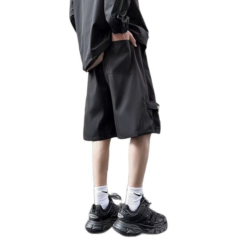 Summer functional charging shorts men's thin loose sports five quarter trendy brand American ins high street casual pants