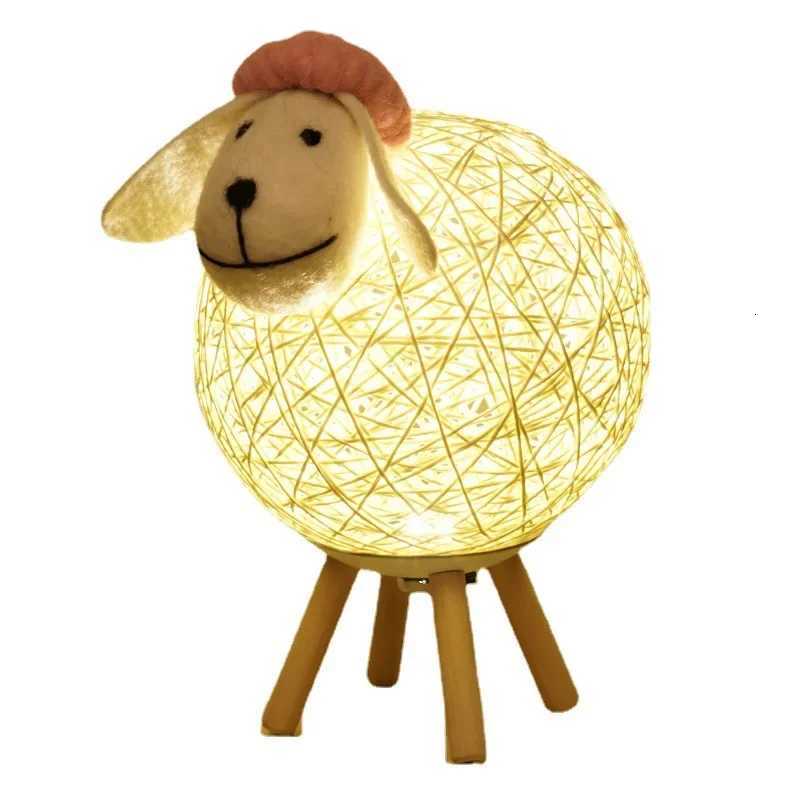 Yiins Little Sheep Desk Lamp Girl S Bedroom Atmosphere Light Cute Little Sheep Intelligent Timer Sleep Night LightM251125