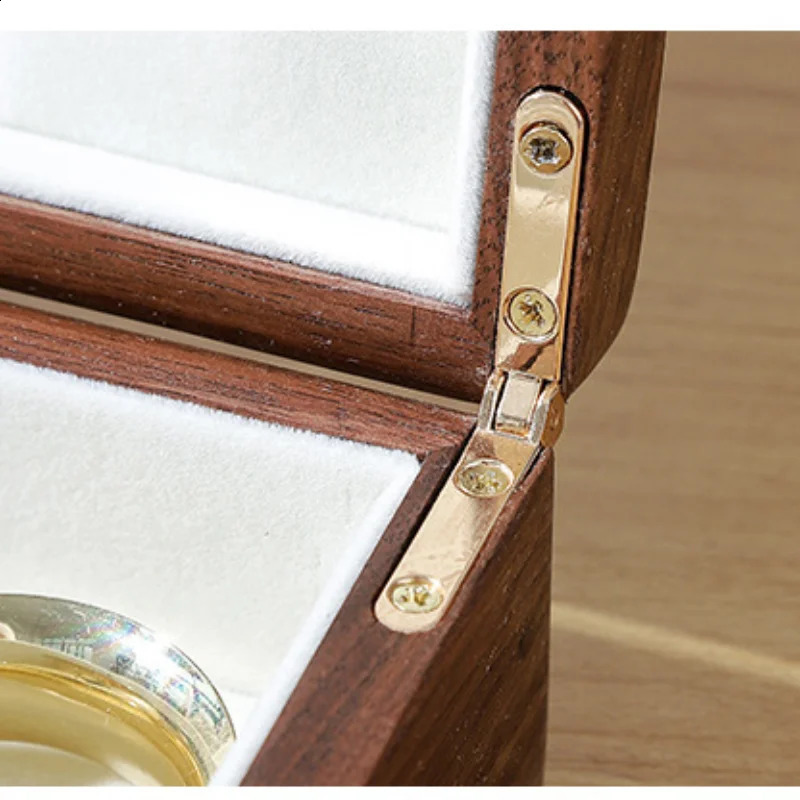 Black Walnut Solid Wood Jewelry Box Ring Jewelry Diamond Ring Necklace Box Elegant Desktop Storage Solution Jewelry Packaging 250424