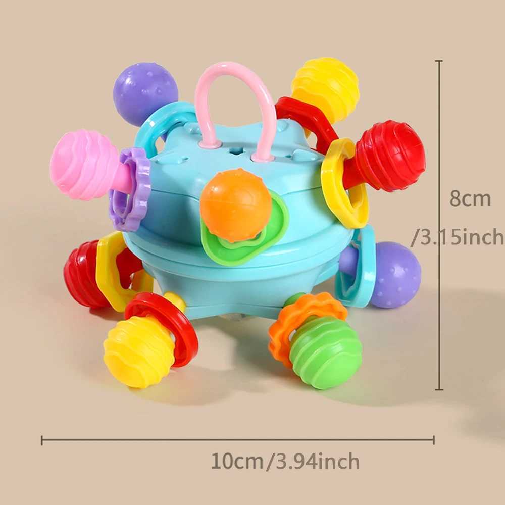Montessori Baby Sensory Teething Toys Chewable Rattles for 1 Year Old Boys Girls - Developmental Learning Teether Toys G251125