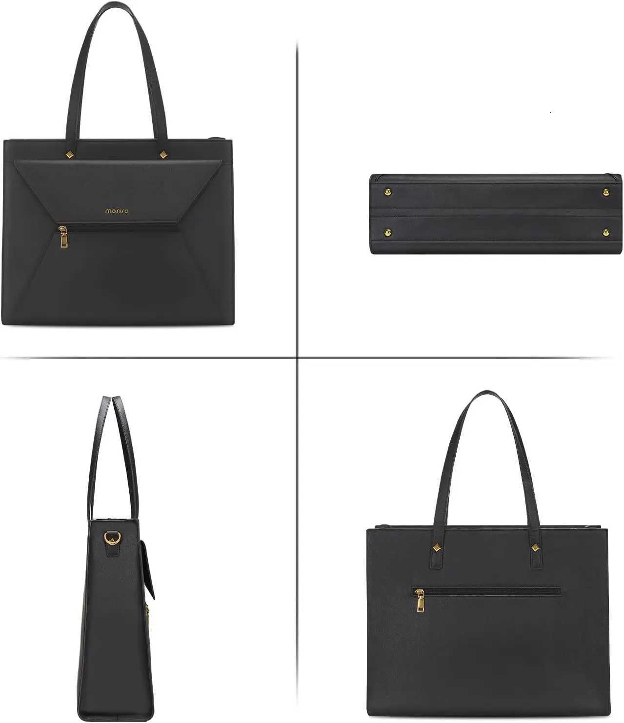 Waterproof Laptop Bag 156 inch PU Leather Tote Bag for MacBook Air Pro HP Dell Notebook Briefcase Office Casual Womens HandbagT251125