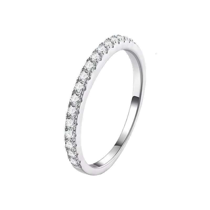 S925 Sterling Silver Sparkling Niche Couple Wedding Ring Moissanite Diamond Ring Female Versatile Pair of Rings