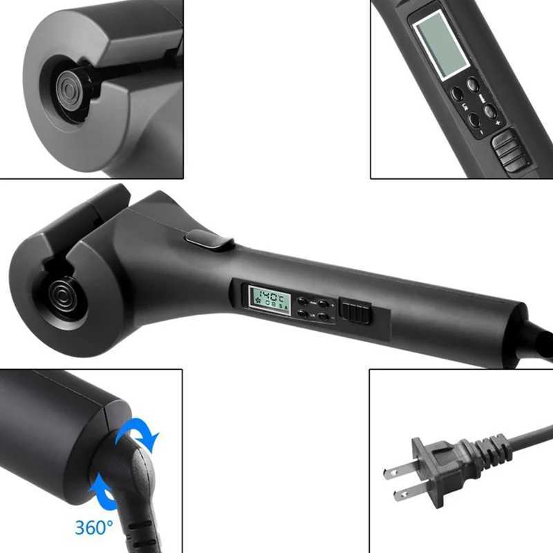 Automatic Curler LCD Screen Magic Curler Iron Portable Travel Ceramic Heat Heating Anti Burn Curling Styling Tool M250425
