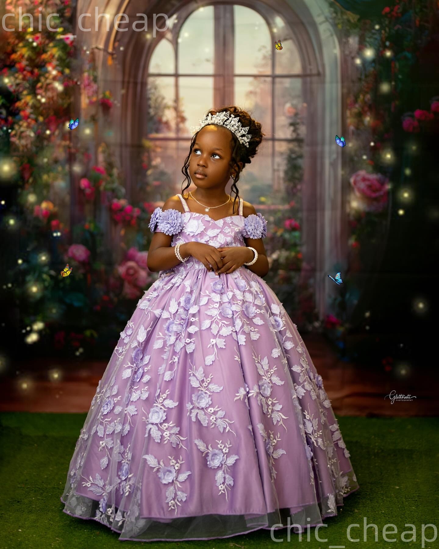 2026 Lilac Ball Gown Flower Girl Dresses Floral Lace Spaghetti Beaded Vintage Little Girl Christmas Peageant Birthday Christening Tutu Dress Gowns ZJ4
