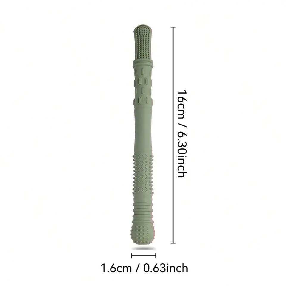 5pcs/set Silicone Hollow Teether Tube Chew Straw Sensory Toy for Toddlers Silicone Teething Toys Gifts G251125