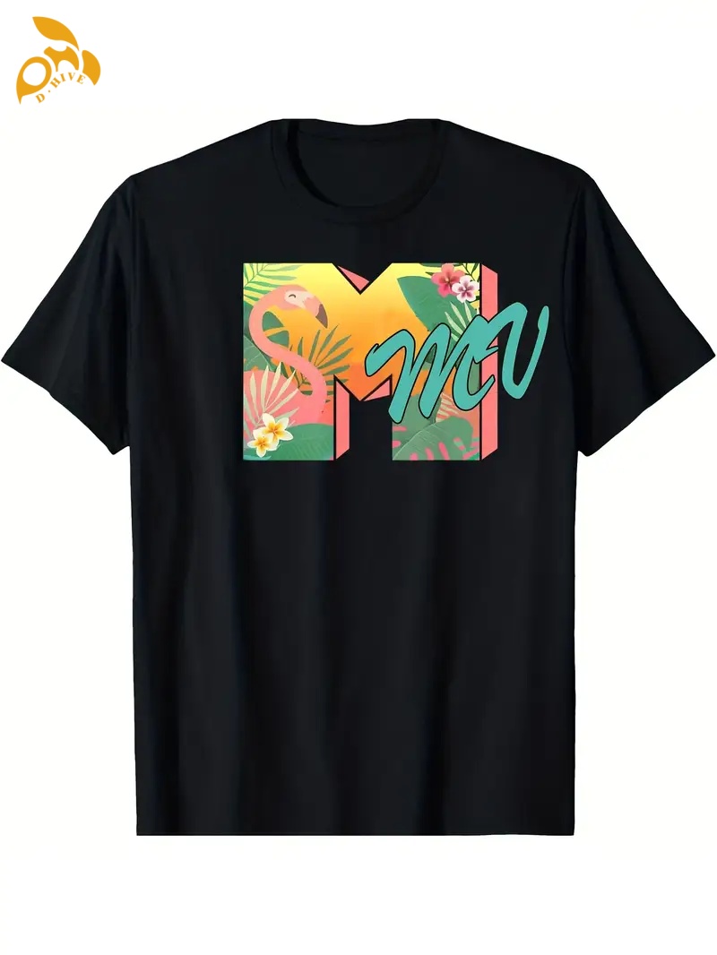 Designer T Shirts Men Casual Fashion Palms Short Sleeve Men Women Round Neck Tshirt Spray Paint Graffiti High Street Print Tees