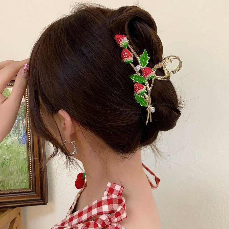 New Sweet Flower Durian Hair Clip Ponytail Hair Clip Shark Clip Girl Hair ClipT250425