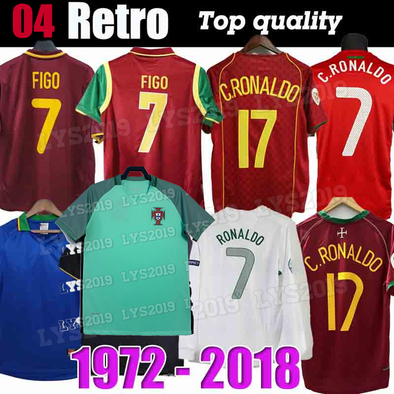 2002 2004 2006 RONALDO Retro Soccer Jerseys 2010 2012 1998 1999 15 16 18 RUI COSTA FIGO NANI Classic Football Shirts Camisetas de futbol Portugal Vintage 1966 1972