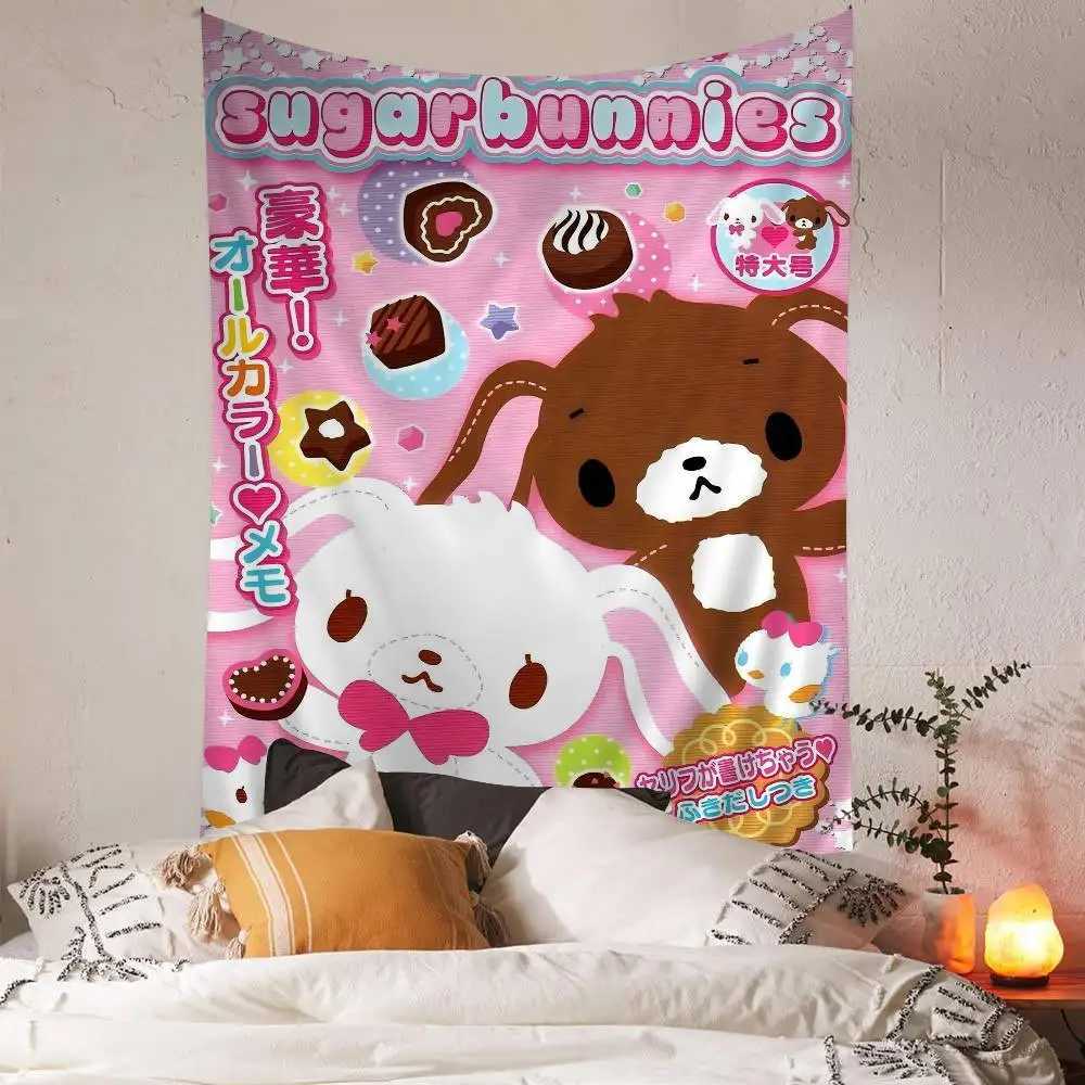 S-Sugarbunnies Printed Large Wall Tapestry Hanging Tarot Hippie Wall Rugs Dorm Cheap Hippie Wall HangingM251125