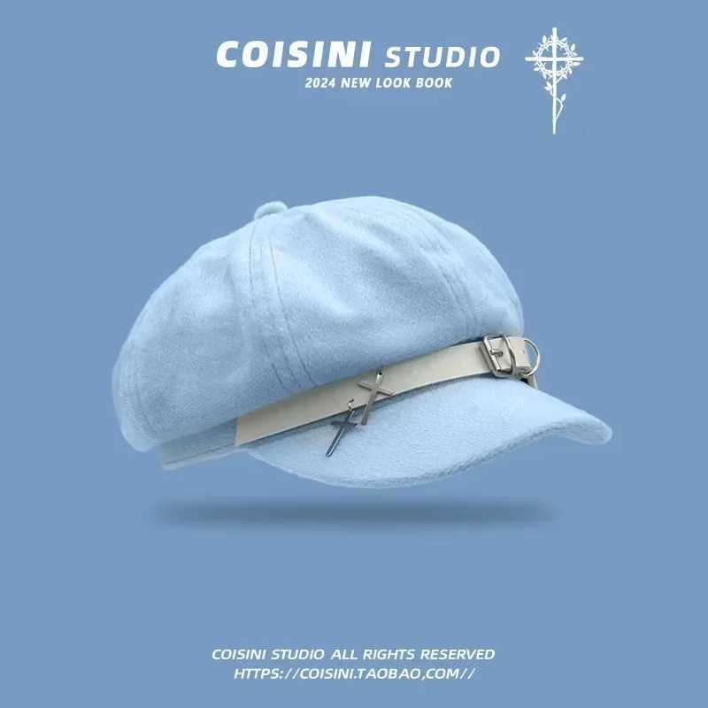 Custom Women Harajuku Gothic Lolita Beret hat Cap Y2K Girl bow Punk handmake decorative Sun hats J251125