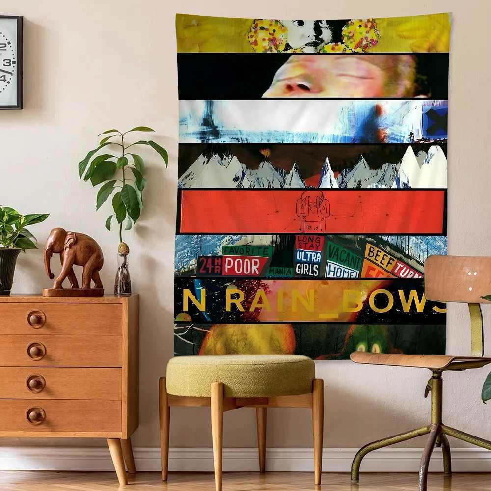 Rock Band Radiohead Music Art Printed Large Wall Tapestry Hanging Tarot Hippie Wall Rugs Dorm Art Home DecorM251125