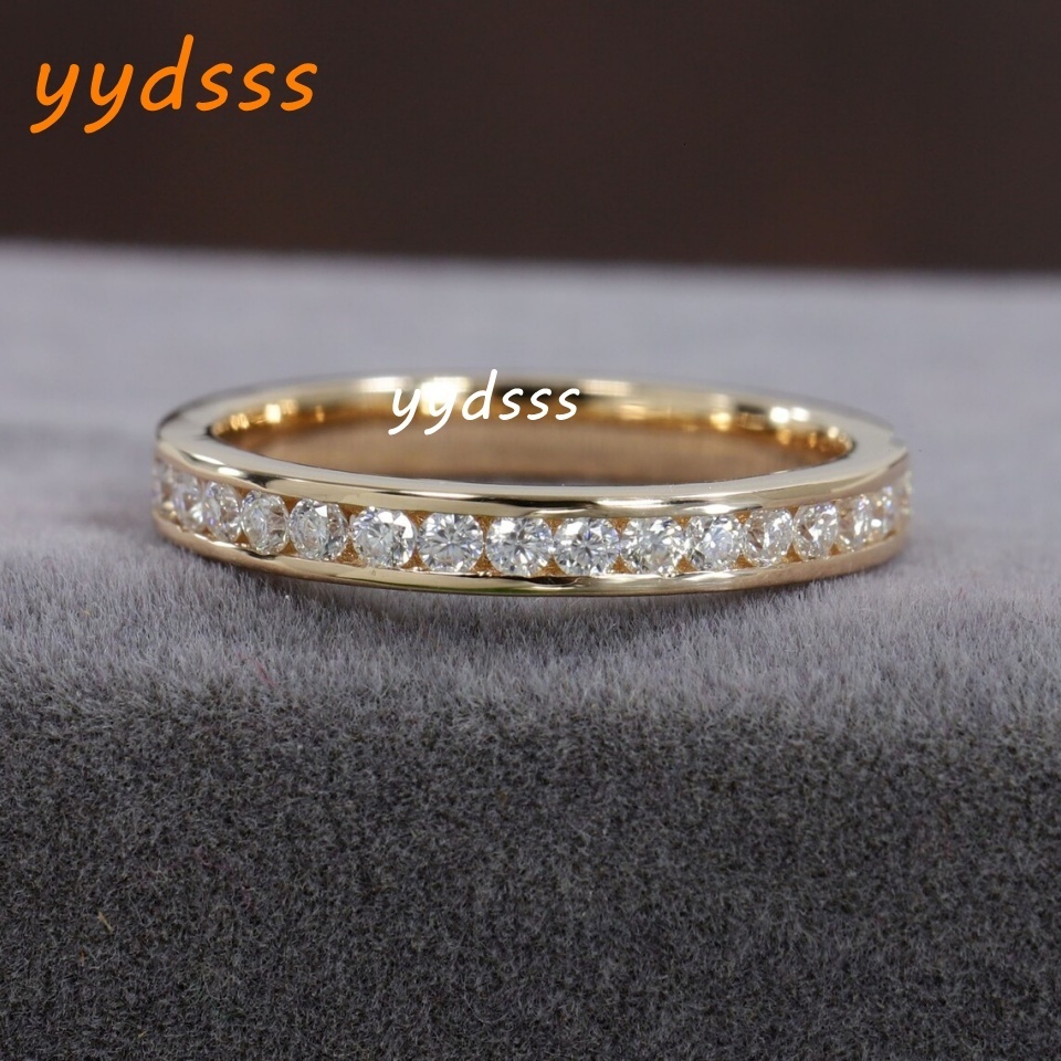 Half Eternity Matching Band Channel Set Lab Diamond Wedding Band 1.80MM Round Lab Grown Diamond Band Certified Jewelry Gift