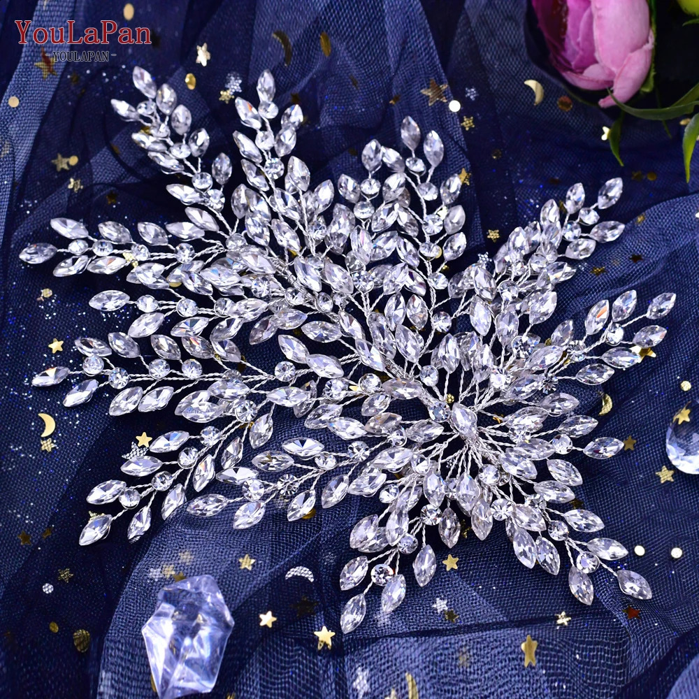 YouLaPan Bling Rhinestone Headband Wedding Headwear Accessories Women Head Jewelry Handmade Bride Banquet Headwear Tiara HP438 250420