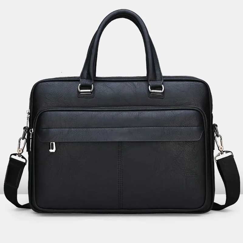 New Casual Mens Handbag Simple and Fashionable Business Briefcase Large-capacity Water-resistant Single-shouldercrossbody BagT251125