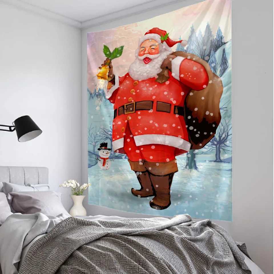 VIKAMA Christmas-Themed Tapestry Santa Claus Gift Delivery Design Living Room Bedroom BB Holiday Atmosphere DecorM251125