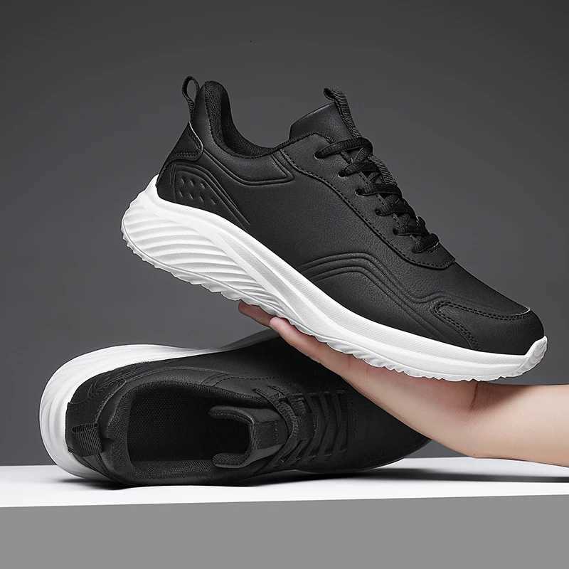 2024 Male Casual Sneakers Outdoor Leather Running Shoes Breathable Walking ShoesMen Fashion Climbing Shoes British Style Z251125