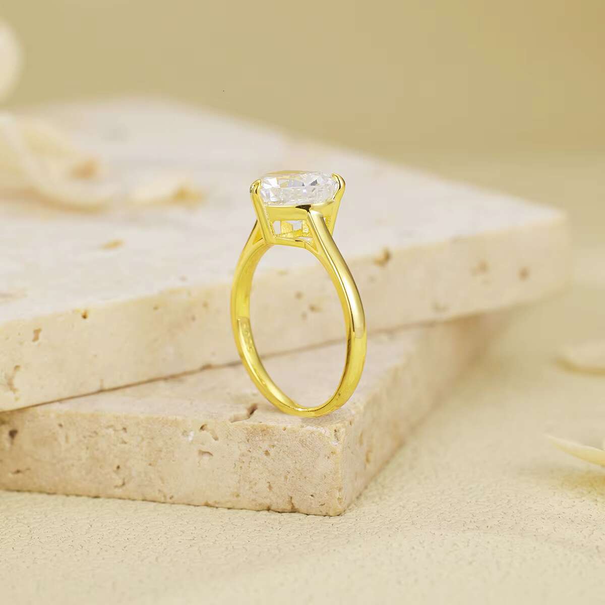 Topsale Custom Alexandrite Fine 925 Silver Jewelry 1ct Mossanite Diamond Engagement 18k Gold Minimalist Heart Rings for Women