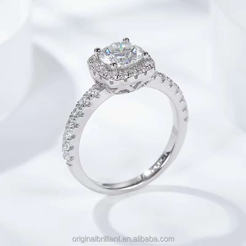 Starsgem Women Jewelry 0.5CT 1.0CT 2.0CT 3.0CT D VVS Moissanite S925 Sterling Silver Engagement Ring