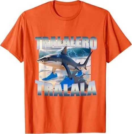 Tralalero Tralala Bootleg Brainrot Italian Brainrot meme T-shirt interesting shark design graphic clothing short sleeved shirt Blouses Novelty W250425