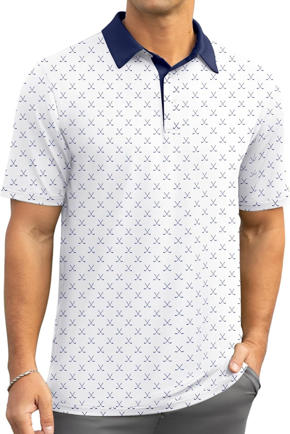Mens Polo shirt Men's Golf Polo Shirts Short Sleeve Performance Dry Fit Polo Shirt Moisture Wicking Casual Golf Shirts Casual tops summer simple 